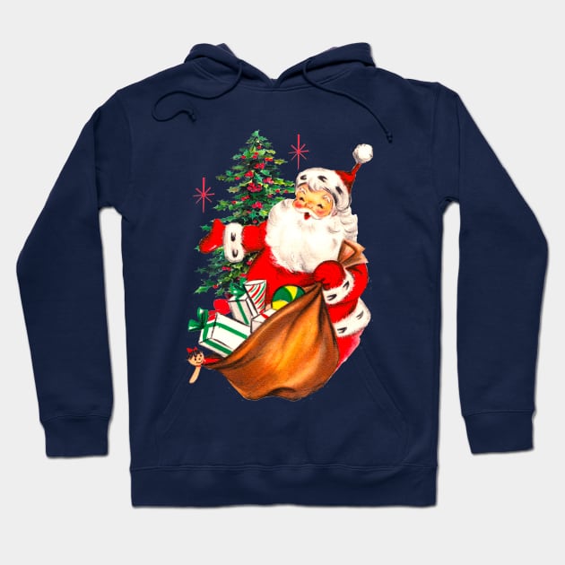 Mid-Century Modern Santa Hoodie by Pop Fan Shop